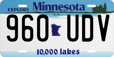 MN license plate 960UDV