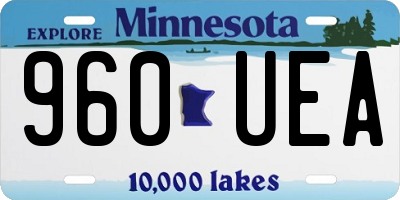 MN license plate 960UEA