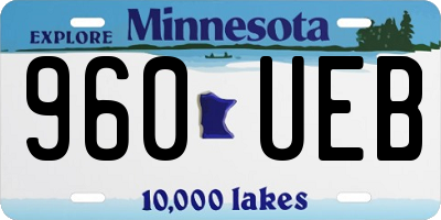MN license plate 960UEB
