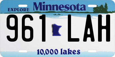 MN license plate 961LAH