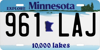 MN license plate 961LAJ