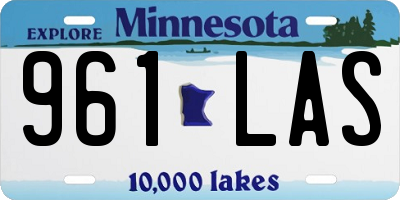 MN license plate 961LAS