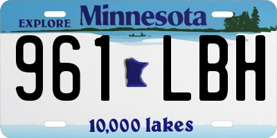 MN license plate 961LBH