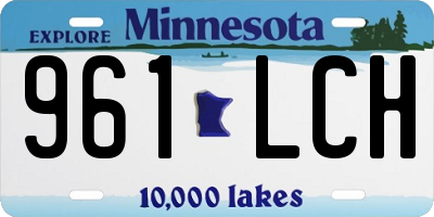 MN license plate 961LCH