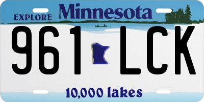 MN license plate 961LCK