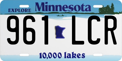 MN license plate 961LCR