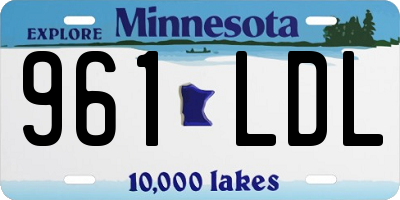 MN license plate 961LDL