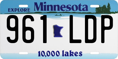 MN license plate 961LDP