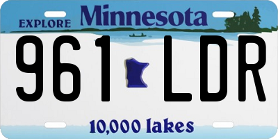 MN license plate 961LDR