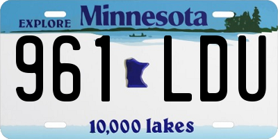 MN license plate 961LDU