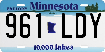 MN license plate 961LDY