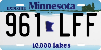 MN license plate 961LFF