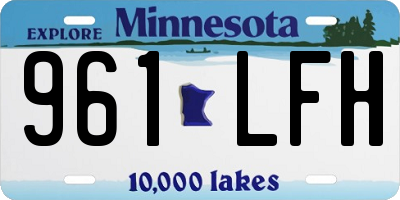 MN license plate 961LFH
