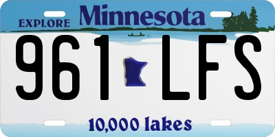 MN license plate 961LFS