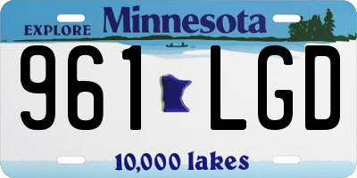 MN license plate 961LGD