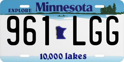 MN license plate 961LGG