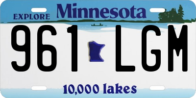 MN license plate 961LGM