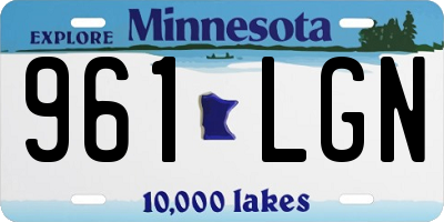 MN license plate 961LGN