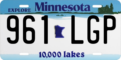 MN license plate 961LGP