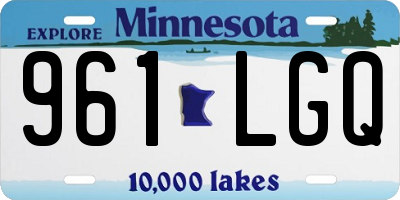 MN license plate 961LGQ
