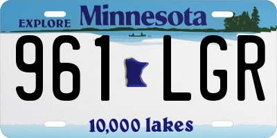 MN license plate 961LGR