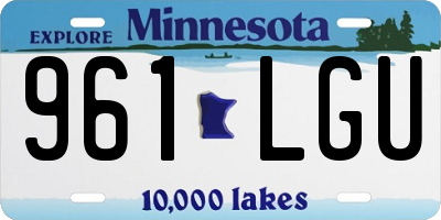 MN license plate 961LGU