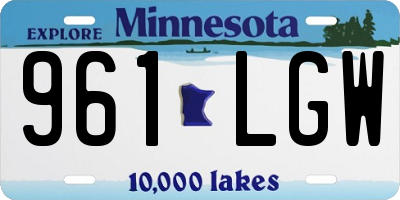 MN license plate 961LGW