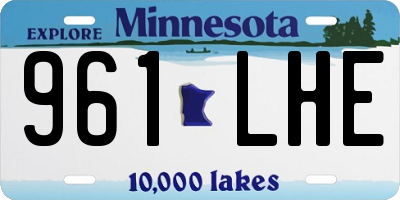 MN license plate 961LHE