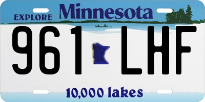 MN license plate 961LHF