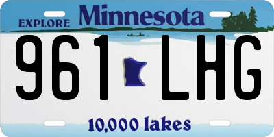 MN license plate 961LHG