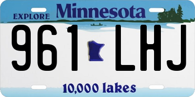 MN license plate 961LHJ