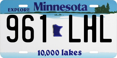 MN license plate 961LHL