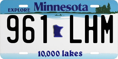 MN license plate 961LHM