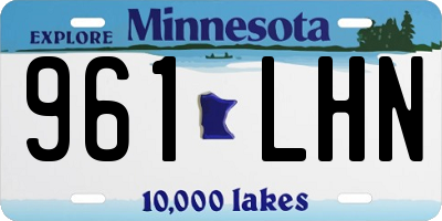 MN license plate 961LHN
