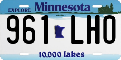 MN license plate 961LHO