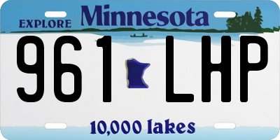 MN license plate 961LHP