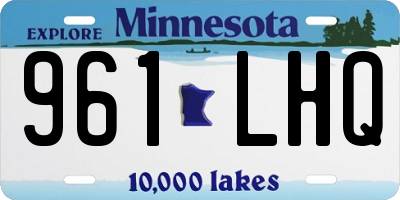 MN license plate 961LHQ