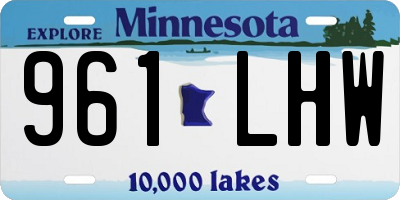 MN license plate 961LHW