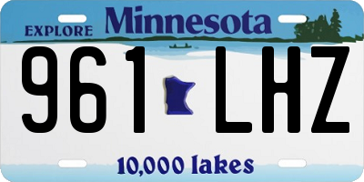 MN license plate 961LHZ