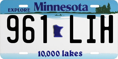 MN license plate 961LIH