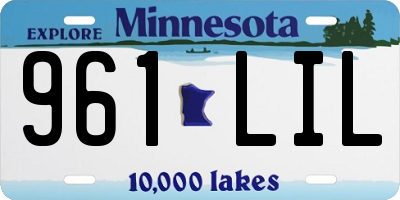 MN license plate 961LIL