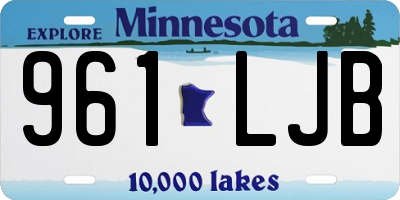 MN license plate 961LJB