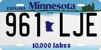 MN license plate 961LJE