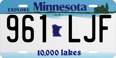MN license plate 961LJF