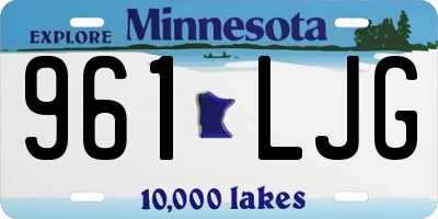 MN license plate 961LJG