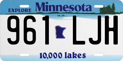 MN license plate 961LJH