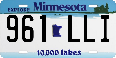 MN license plate 961LLI