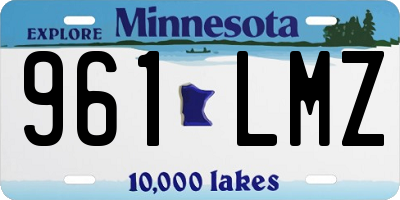 MN license plate 961LMZ