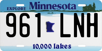 MN license plate 961LNH
