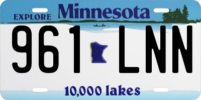 MN license plate 961LNN